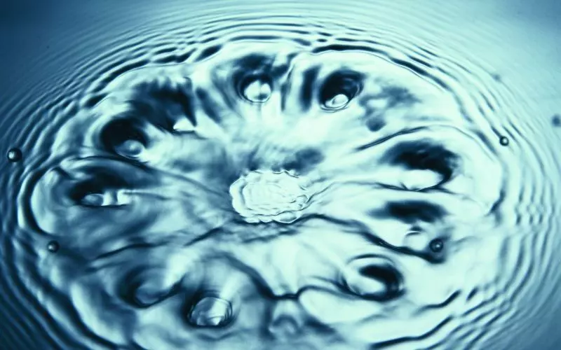 Concentric ripples spreading on still water