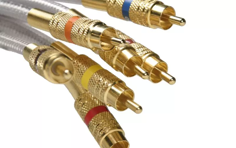 Gold tipped audio cables