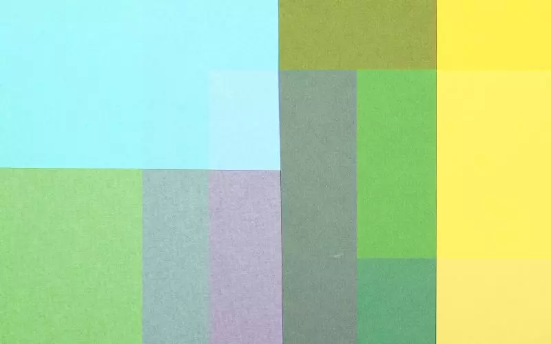 A grid of pastel color blocks