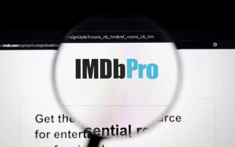 A magnifying glass held over the IMDbPro logo